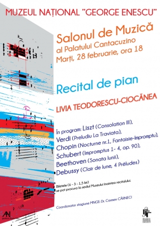 Recital de pian - Livia Teodorescu-Ciocănea